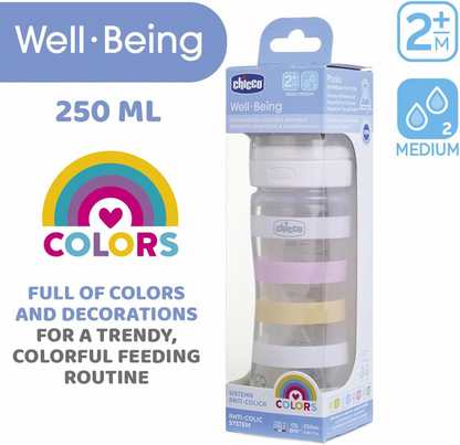 CHICCO fľaša Well Being 2m+ 250ml