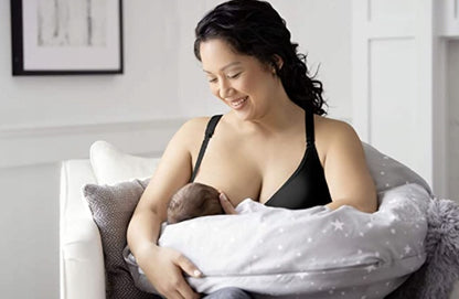 MEDELA top z biustonoszem do karmienia S czarny, wygodny top do karmienia z zintegrowanym biustonoszem