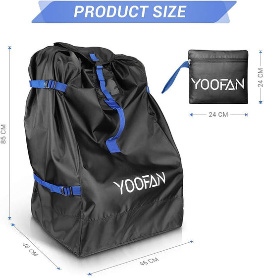 YOOFAN Τσάντα Αεροπλάνου Τσάντα Μεταφοράς για Καρότσι Παιδικό Κάθισμα Αυτοκινήτου 85x45x45 ΣΑΚΙΔΙΟ ΠΛΑΤΗΣ