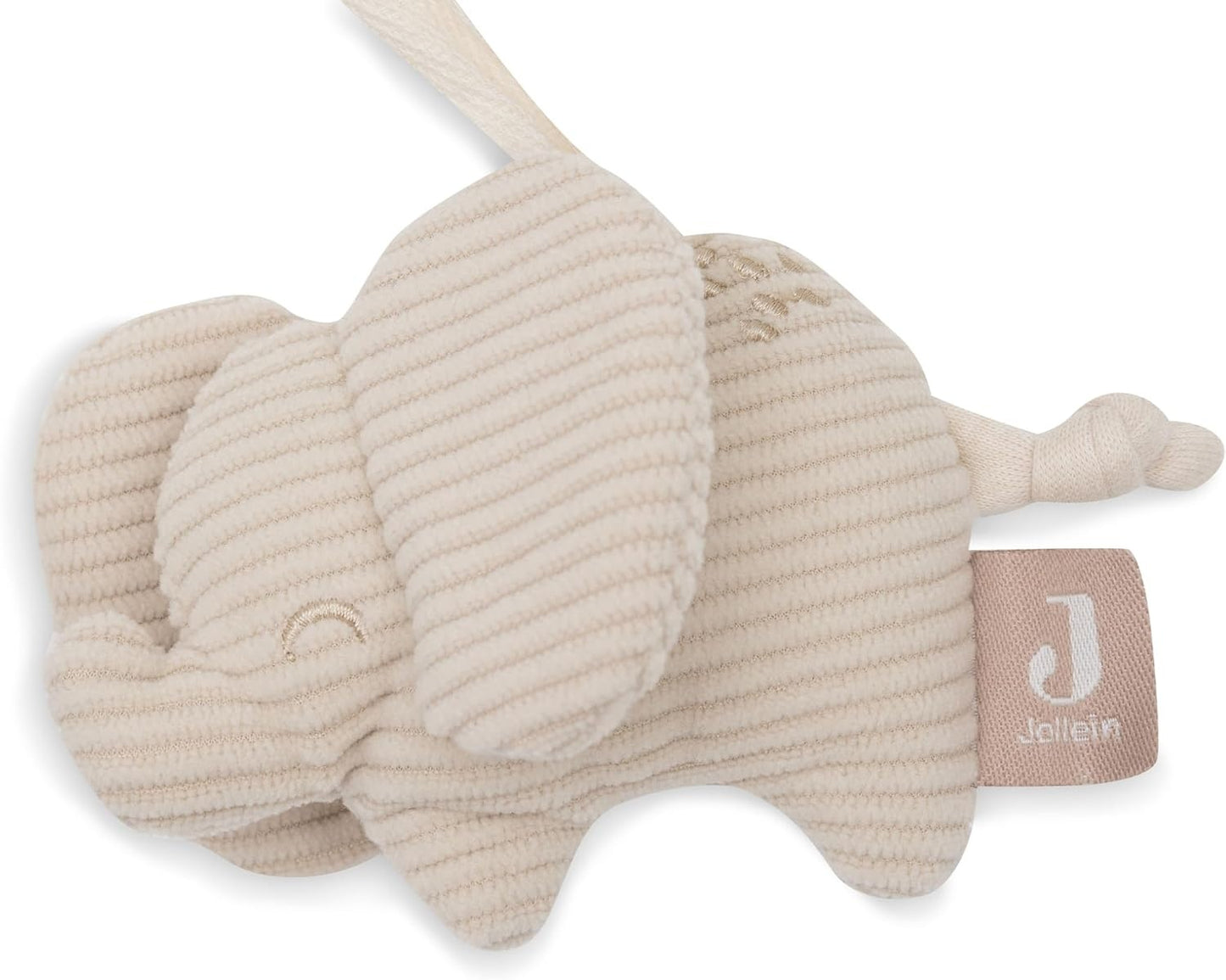 JOLLEIN Baumwoll-Anhänger-Kette für Kinderwagen und Babyschale ELEFANTEN