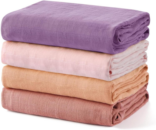 MOMCOZY teli mussola x4 bambù cotone 120x120