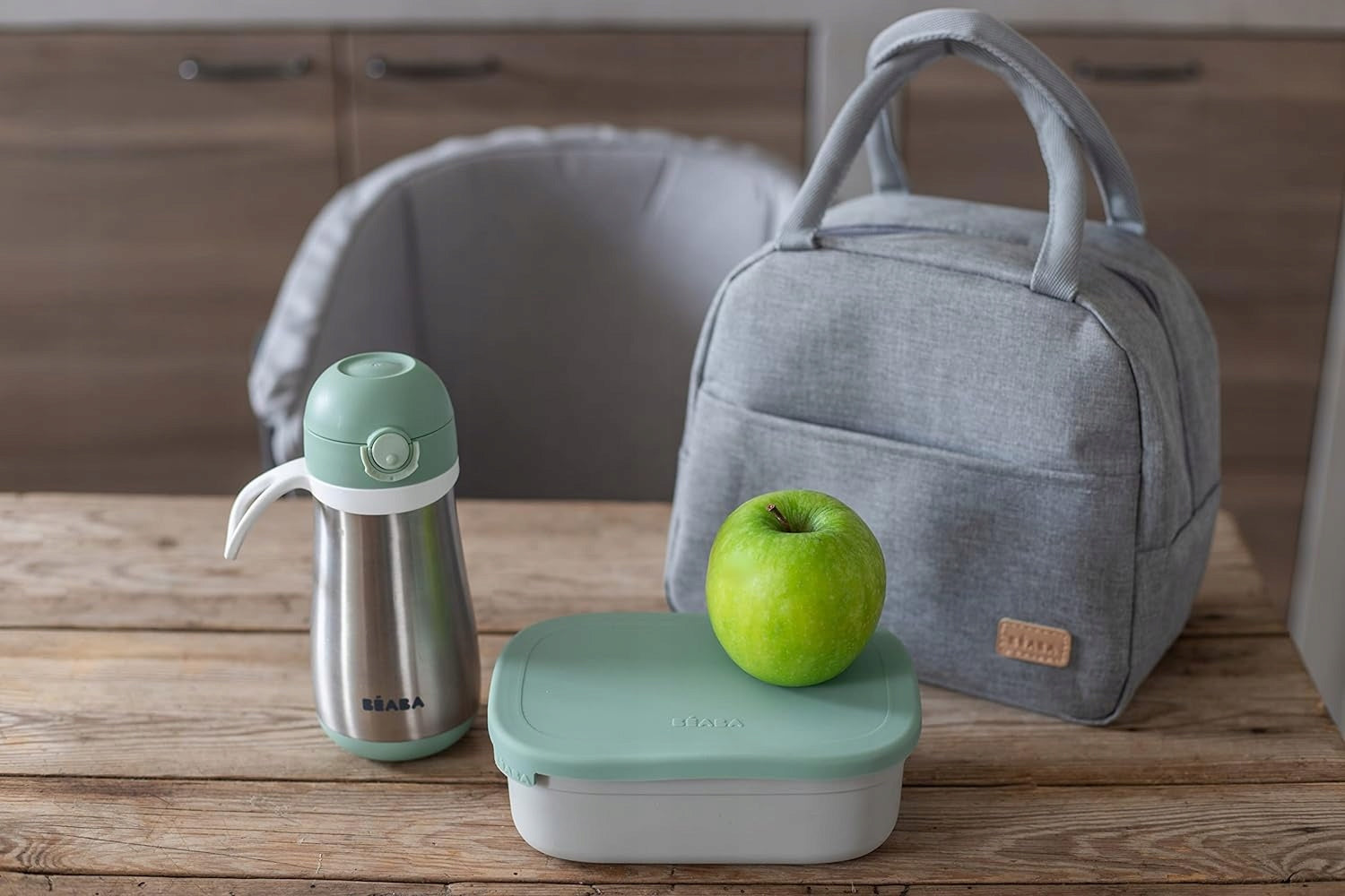 BEABA śniadaniówka lunchbox STAL nierdzewna 760ml z przegrodami