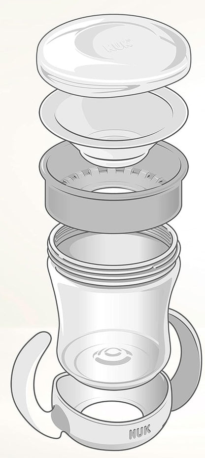 NUK Mini Magic Cup kubek niekapek 360° 160 ml 6 m+ świecący w ciemności