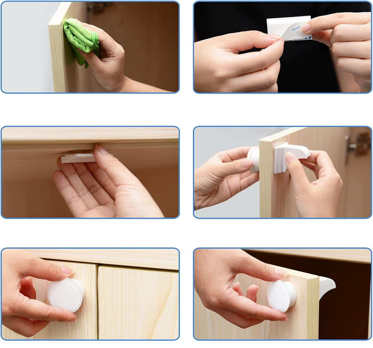 ADORICcabinet and drawer protectionset of 6 piecescolour whiteNew conditionDamaged packaging or replacement