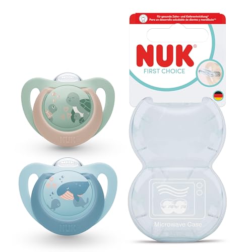 NUK First Choice σιλικονούχες πιπίλες 2 τεμάχια, 6–18 μηνών