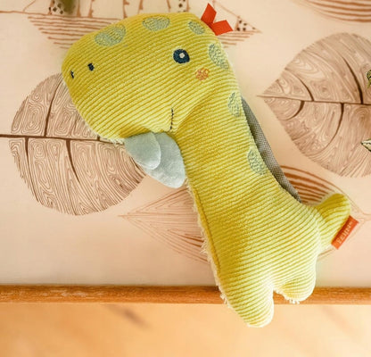 FEHN Βελούδινο παιχνίδι DINO με κουδουνίστρα και squeaker 17,5 εκ.