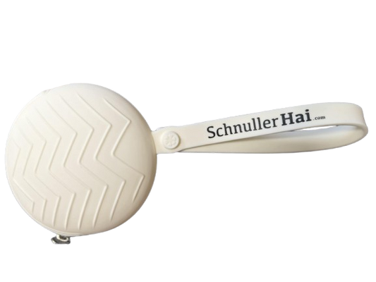 SCHNULLER HAIdummy casecolour whitediameter 8.5 cmmaterial siliconeBPA-freeNewly opened conditionVisually the