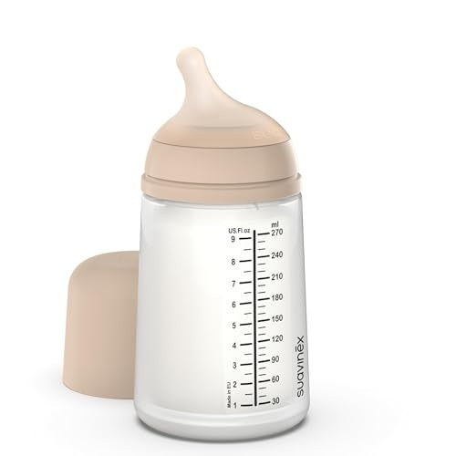 Suavinex Zero Zero αντιαναγωγικό μπιμπερό 270 ml 3m+ μεσαία ροή (M)
