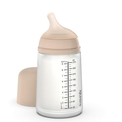 Suavinex Zero Zero αντιαναγωγικό μπιμπερό 270 ml 3m+ μεσαία ροή (M)