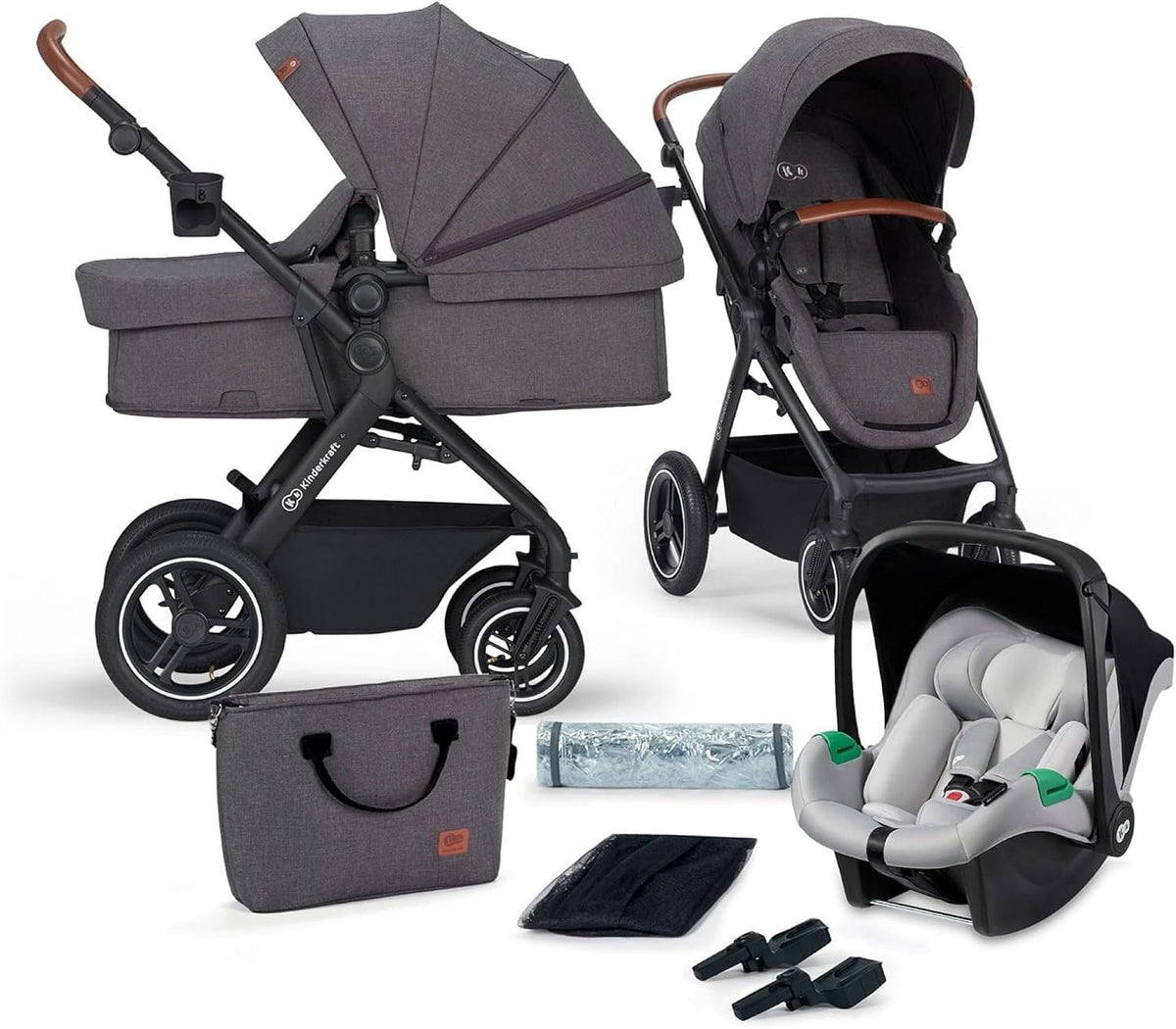 KINDERKRAFT B-TOUR 3 σε 1 πολυλειτουργικό καρότσι έως 22kg + κάθισμα MINK PRO
