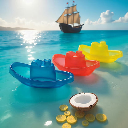 PLAYGRO Bright Baby Boats παιχνίδια μπάνιου 3 καραβάκια 11 cm