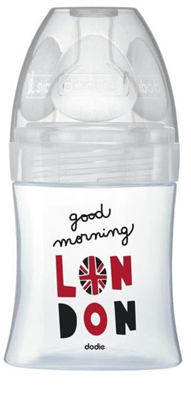 DODIE Sensation+ LONDYN γυάλινο μπιμπερό 150 ml 0–6 μηνών θηλή 1 αργή ροή