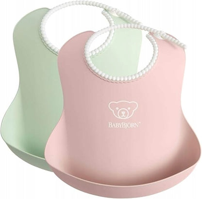 Σαλιάρα σιλικόνης BABYBJORN με τσεπάκι x2
