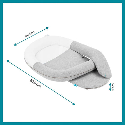 BABYMOOV Babynest kokon poduszka rozgrzewająca z wymiarami 82,5 x 46 cm, ergonomiczny kokon dla niemowląt