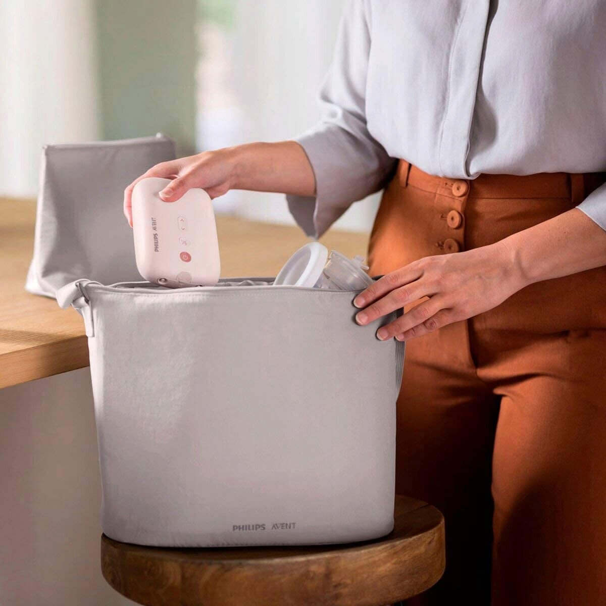 PHILIPS AVENT SCF397/11 podwójny LAKTATOR elektr.. przenośny w etui, różowy, elektryczny