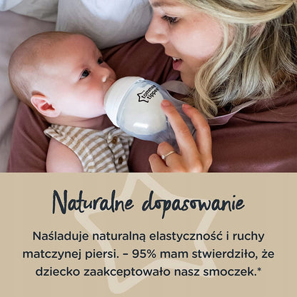 TOMMEE TIPPEE zestaw startowy butelek ANTI-COLIC, mama karmi niemowlę butelką Closer to Nature