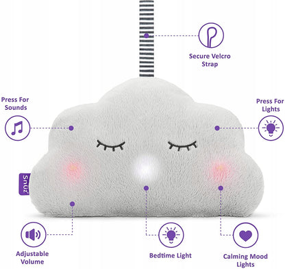 SNUZcloud βελούδινο ΥΠΝΩΤΗΡΙΟ λευκός θόρυβος, χτύπος καρδιάς και φωτάκια