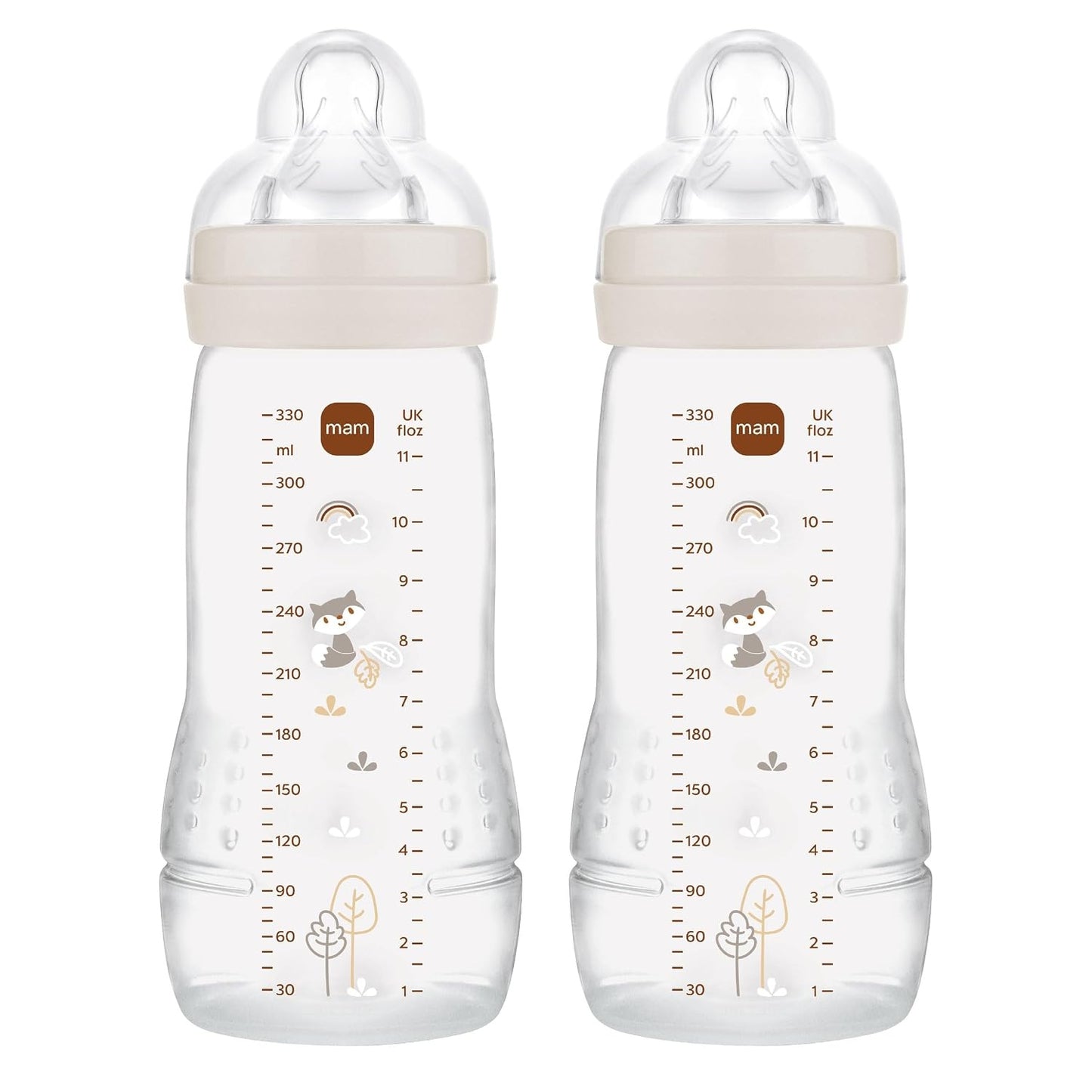 MAM Easy Active bottle set, 2 × 330 ml, 4+ months, 2 teats, LIS