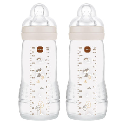 MAM Easy Active bottle set, 2 × 330 ml, 4+ months, 2 teats, LIS