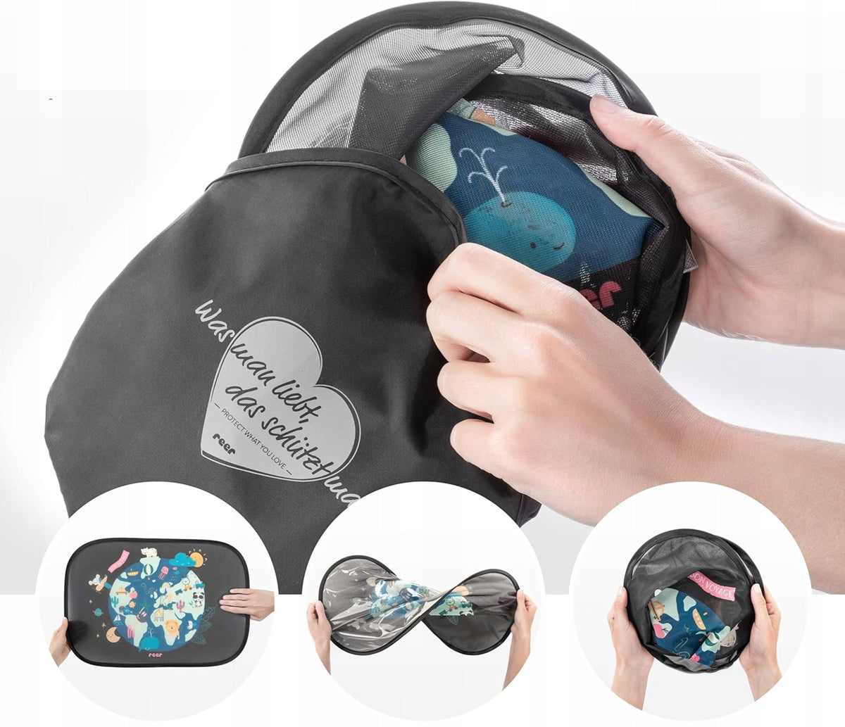 REER TravelKid Σκίαστρο Αυτοκινήτου για Παράθυρο UV 50+ 2 τεμάχια
