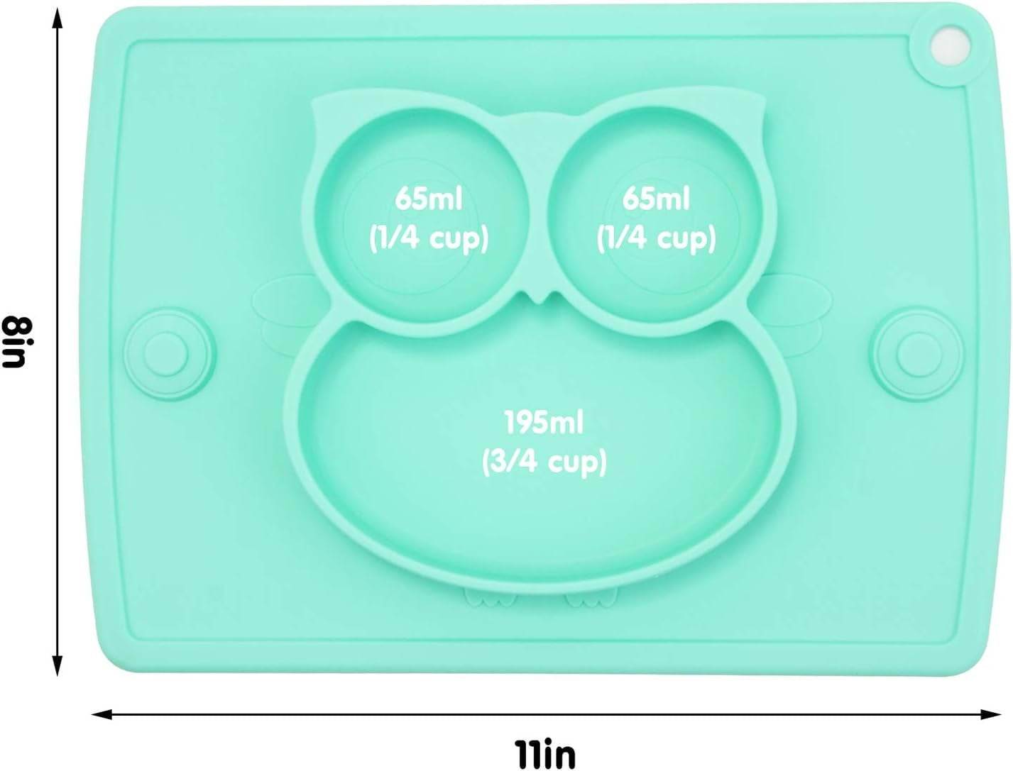 BUMKINS silikonowy TALERZ z matą i sztućcami