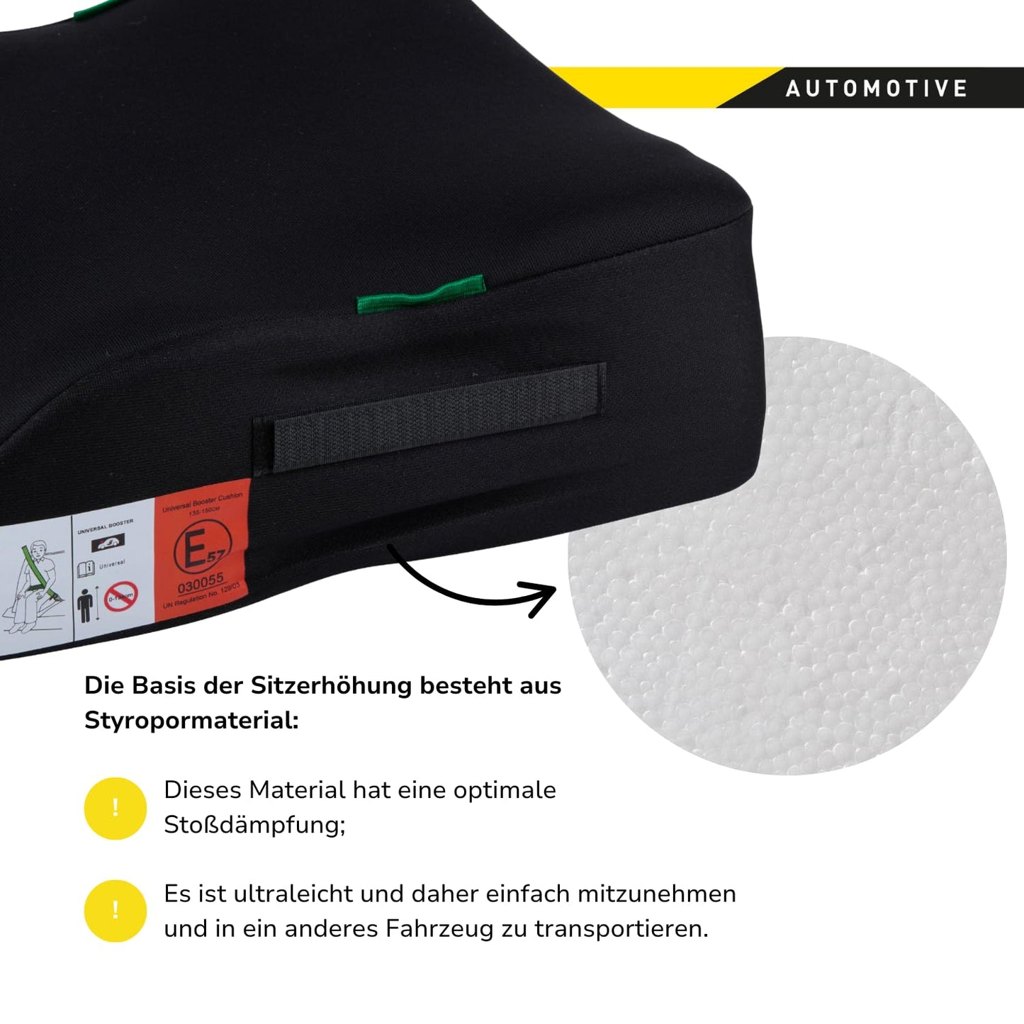 DUNLOP Car Booster fotelik samochodowy podwyższający 135-150 cm