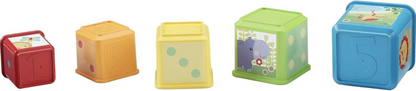 FISHER-PRICE Stack & Explore Blocks cuburi de dimensiuni diferite, 5 bucăți