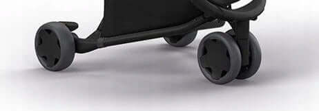 QUINNY 3 koła 14,5 cm do wózków Quinny Zapp, szaro-czarne średnie koła do wózka, zestaw 3 kół