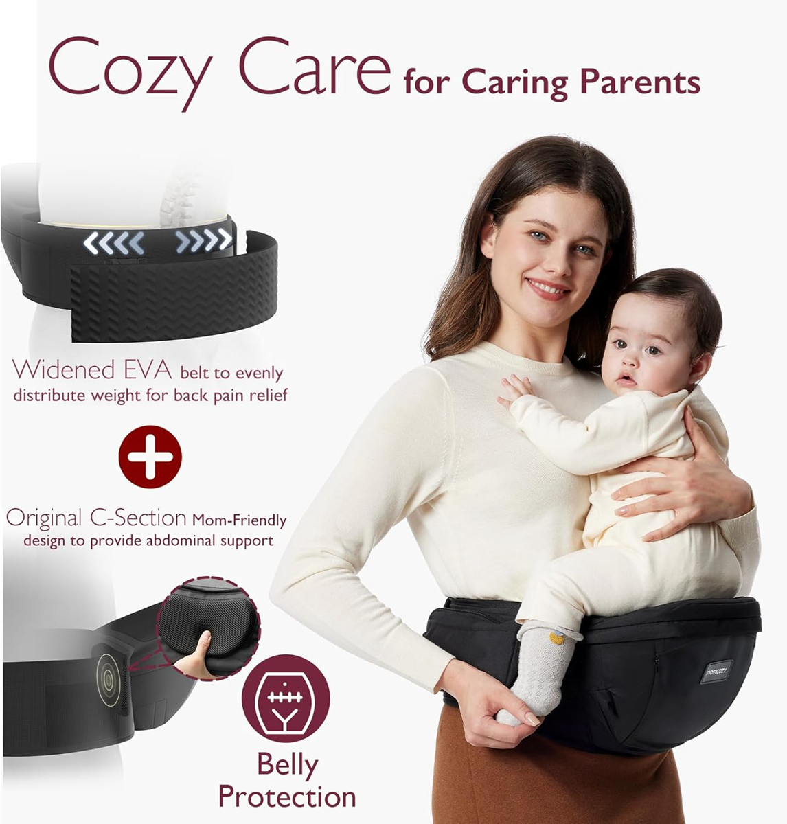 MOMCOZY Κάθισμα Ισχίου-Φορέας 0–36 μηνών Μέγεθος M