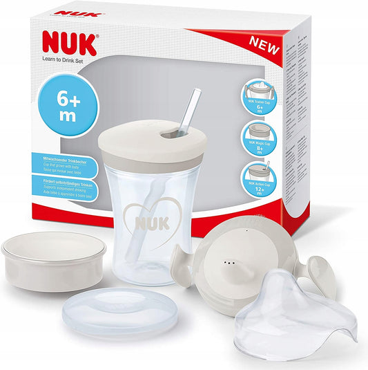 Set NUK per imparare a bere tazza + 3 beccucci