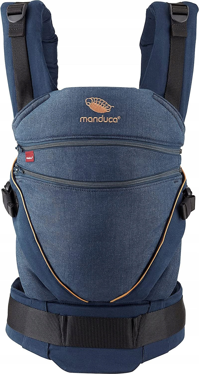 MANDUCA XT nosidełko klamrowe z bawełny ORGANIC niebieskie, ergonomic carrier dla dzieci