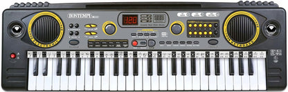 BONTEMPI Music Academy cyfrowy keyboard 60 utworów 200 dźwięków 66 cm, czarny keyboard dla dzieci