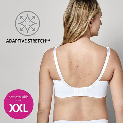 Medela Keep Cool biustonosz do karmienia bezszwowy S, biały, z Adaptive Stretch™ i wygodnym odpinaniem do karmienia