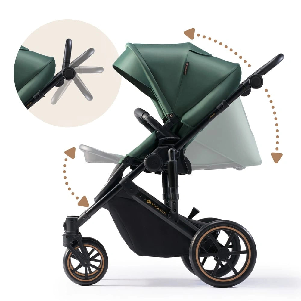 KINDERKRAFT PRIME2 PRO 3 σε 1 πολυλειτουργικό καρότσι έως 22kg + κάθισμα MINK PRO
