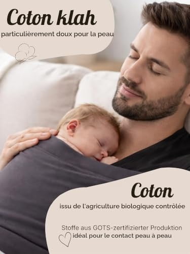 HOPPEDIZ Baby Bonding Top για μάρσιπο ανθρακί M