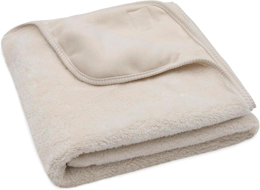 JOLLEIN Basic Jersey/Sherpa blanket 75x100 cm Oatmeal
