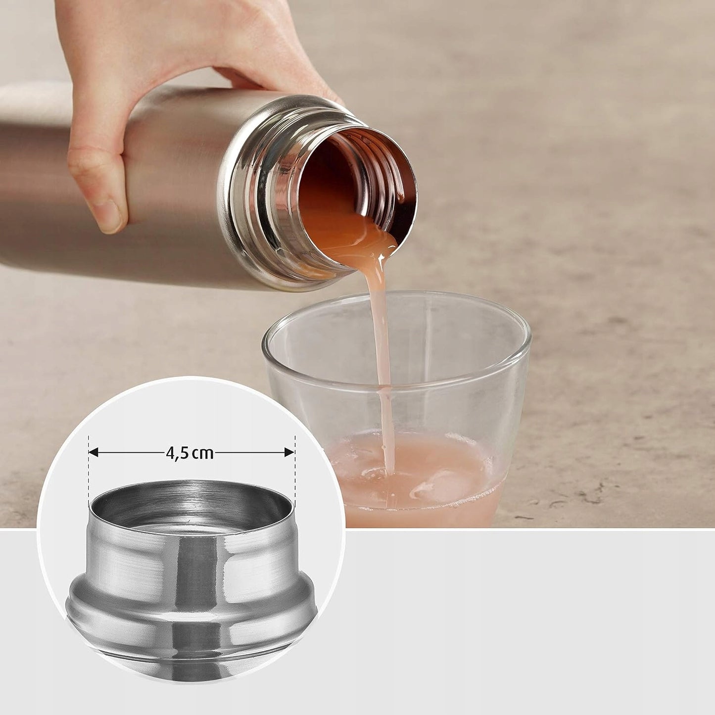 REER Pure termos ze stali nierdzewnej 450 ml