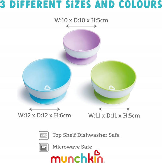 MUNCHKIN stay put μπολάκια με βεντούζα x3 – φωτογραφία προϊόντος 2