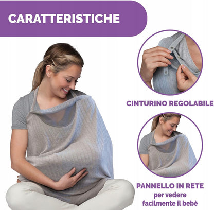 CHICCO Boppy Infinity szal i dyskretna osłona do karmienia 2w1