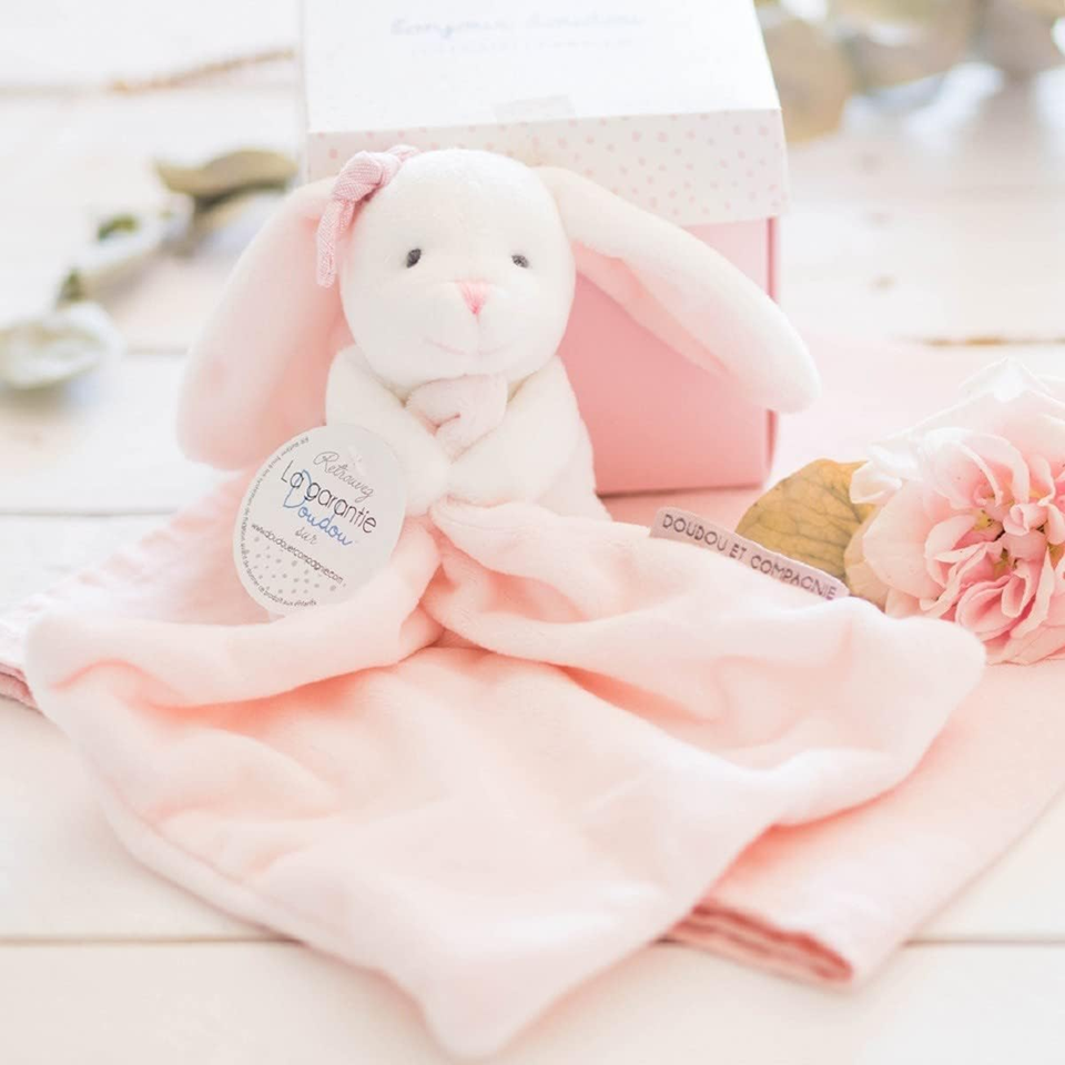 DOUDOU ET COMPAGNIE cuddly rabbit comforter 17 x 17 cm