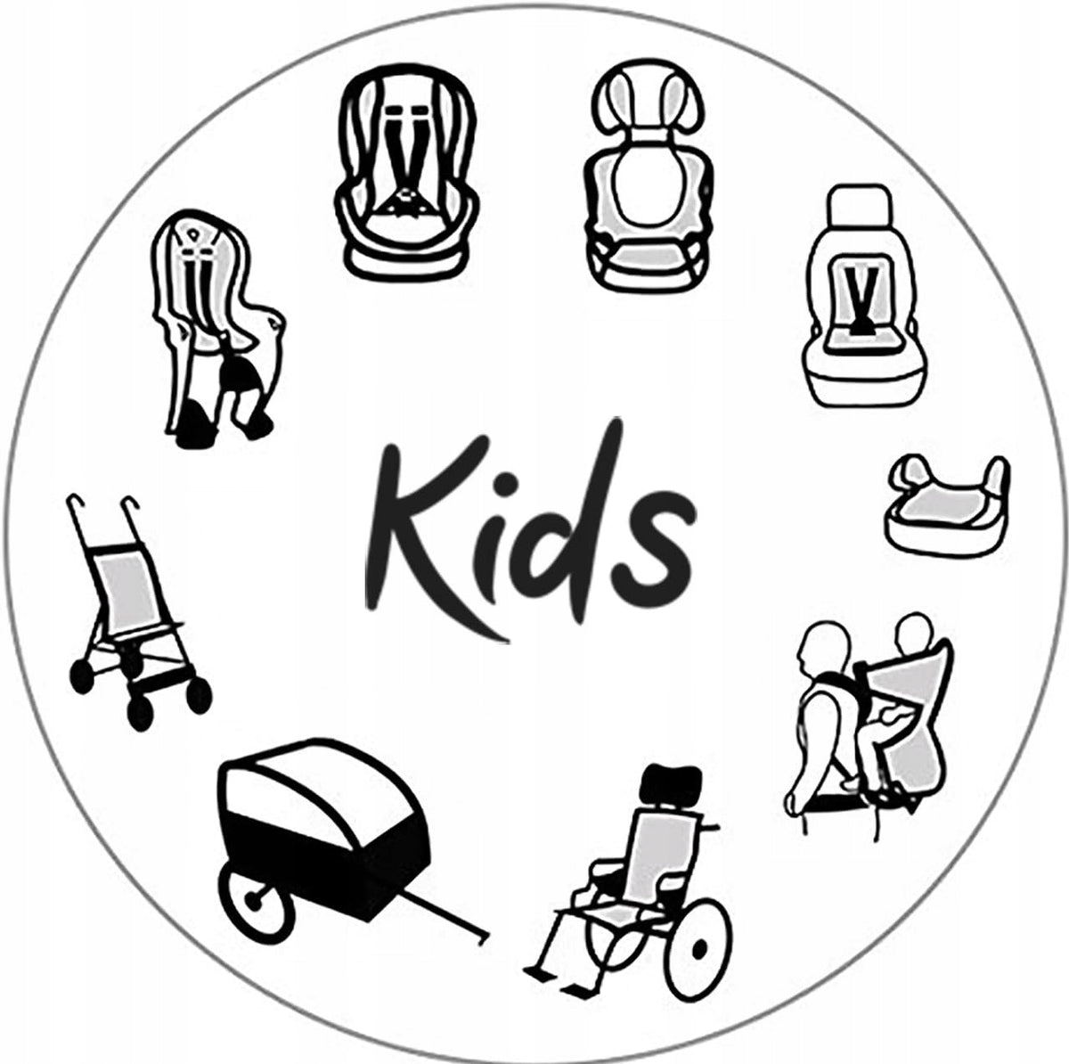 SANDINI SleepFix Kids poduszka stabilizująca 18 m+ do fotelika, wózka, samolotu i pociągu, czarna