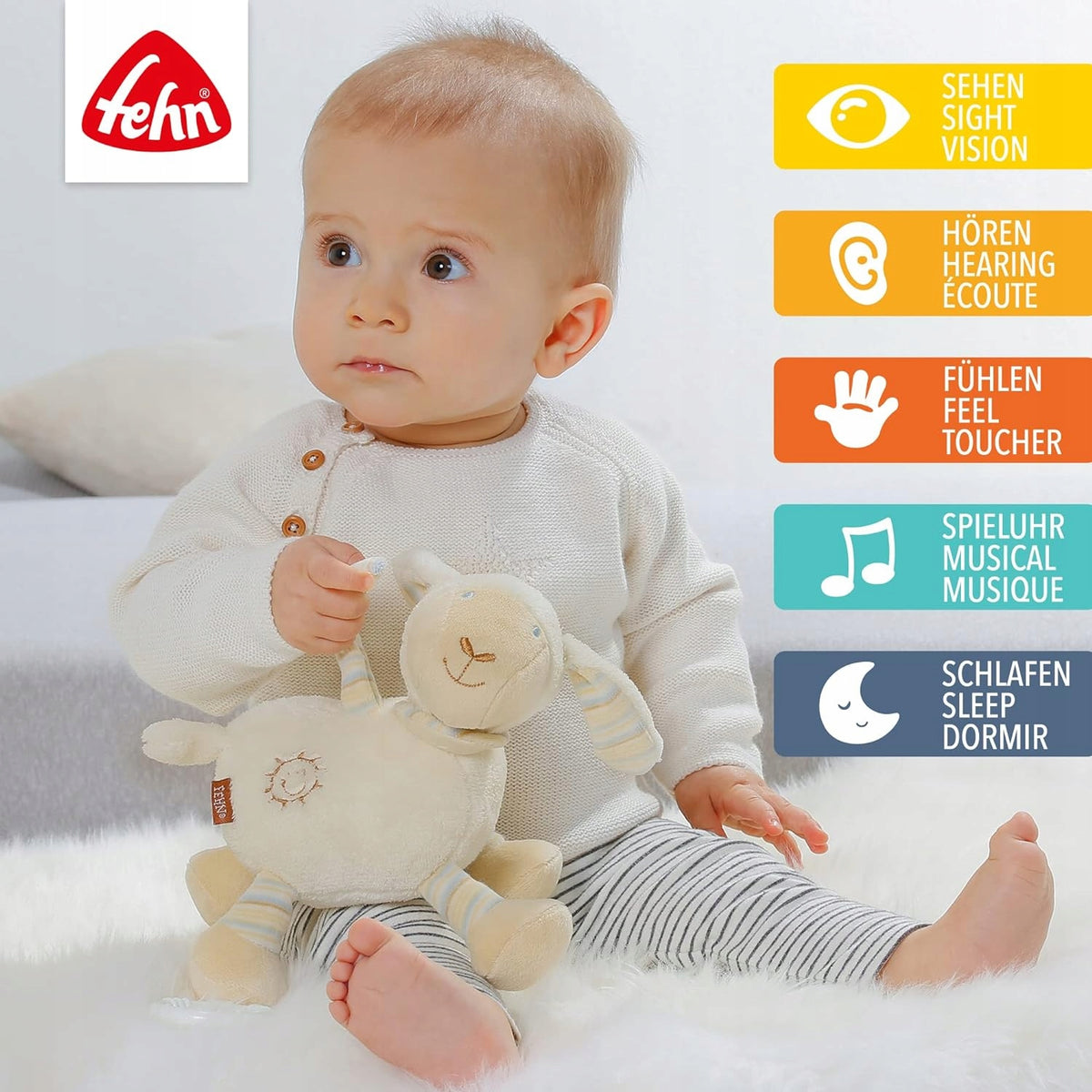 FEHN Baby Love κρεμαστό παιχνίδι ΠΡΟΒΑΤΟ με μουσικό κουτί – φωτογραφία προϊόντος 2