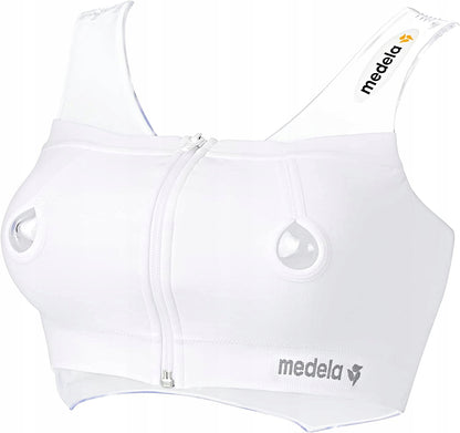 MEDELA gorset do laktatora EASY EXPRESSION L biały, do wygodnego odciągania pokarmu bez użycia rąk
