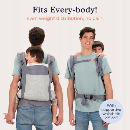BECO TODDLER μάρσιπος με αγκράφες 9-27kg 3d mesh