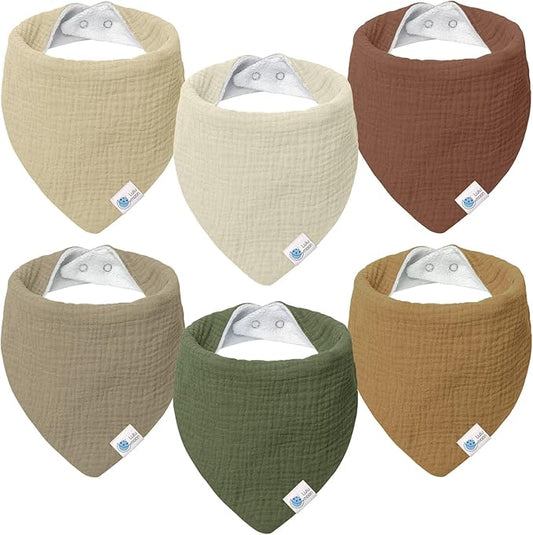 LULU MOON σαλιάρες μπαντάνας με κούμπωμα 0-36 μηνών x6
