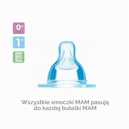 MAM θηλές για μπιμπερό μέγεθος 1 SkinSoft 0m+ x2