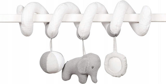 NATTOU Baumwollspirale mit Geräuschen für Kinderwagen Autositz ELEFANT TEMBO