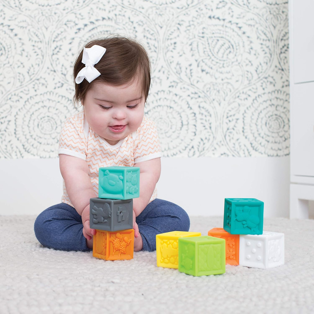 INFANTINO Senso Balls, Blocks & Buddies παιχνίδια σιλικόνης 20 τεμάχια