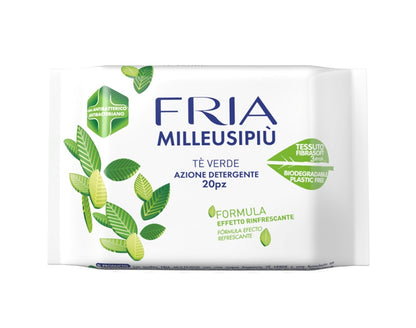 FRIA Milleusi Piu τριών στρωμάτων υγρά μαντηλάκια πράσινο τσάι 20 τεμ.