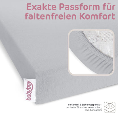 perfect fit for the babybay Original cot 81 x 42 cm 100% combed cotton with high durability